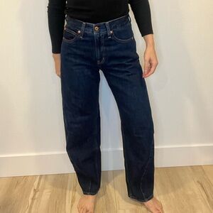 GAP Dark Blue Women's high-rise barrel Jeans